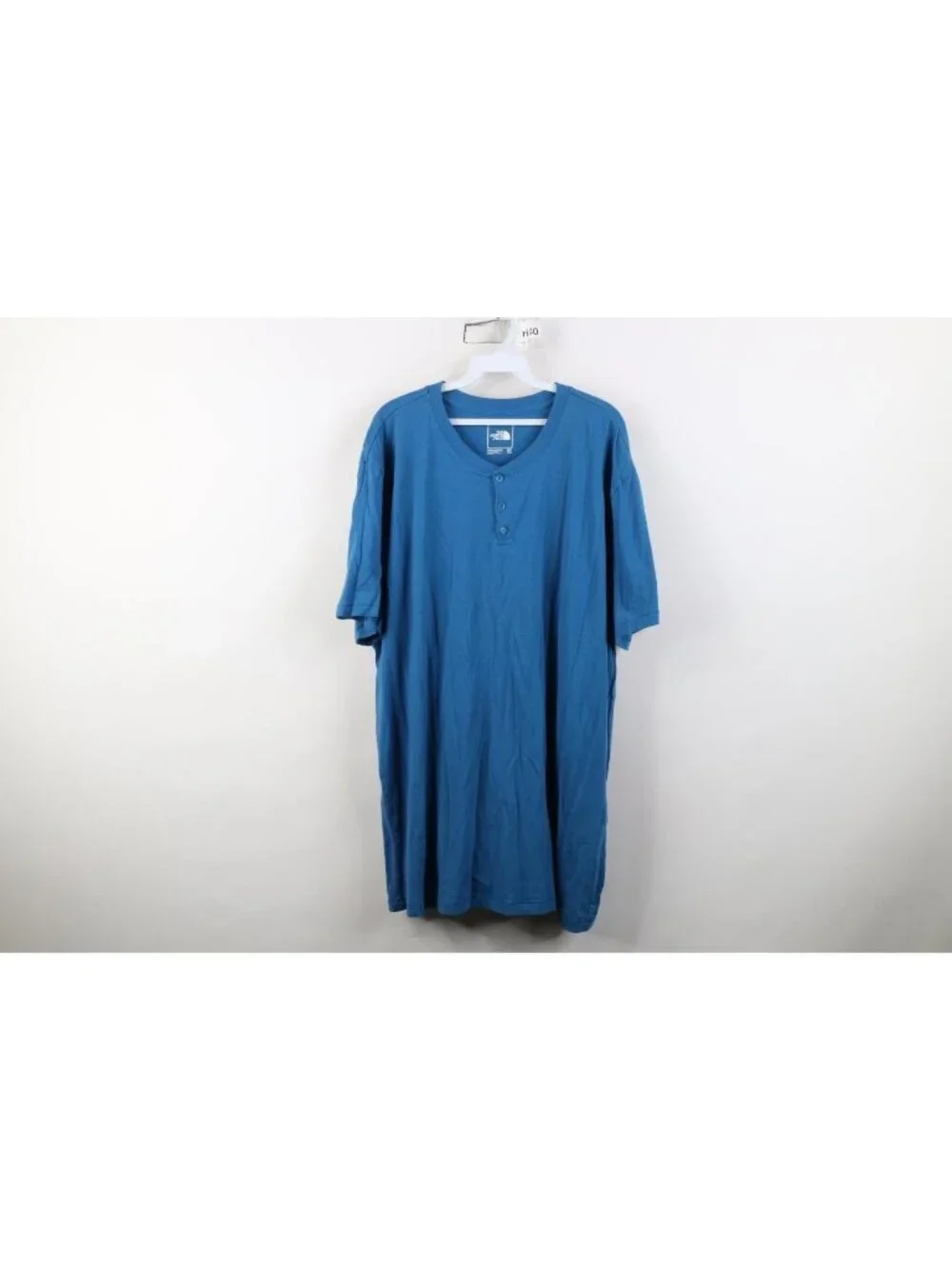 The North Face Mens Size 2XL XXL Faded Knit Short Sleeve Henley T-Shirt Blue